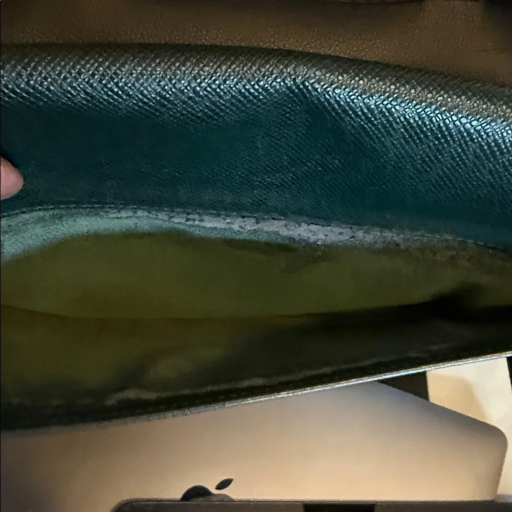 Louis Vuitton Dark Green Document Clutch Laptop Bag